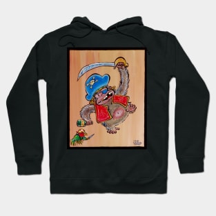 Rampaging Pirate Ape and Parrot Hoodie